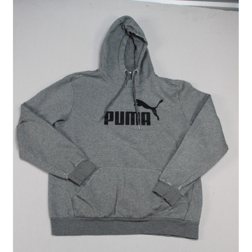 Puma Women Gray Sweater Hooded Long Sleeve Casual Size Large